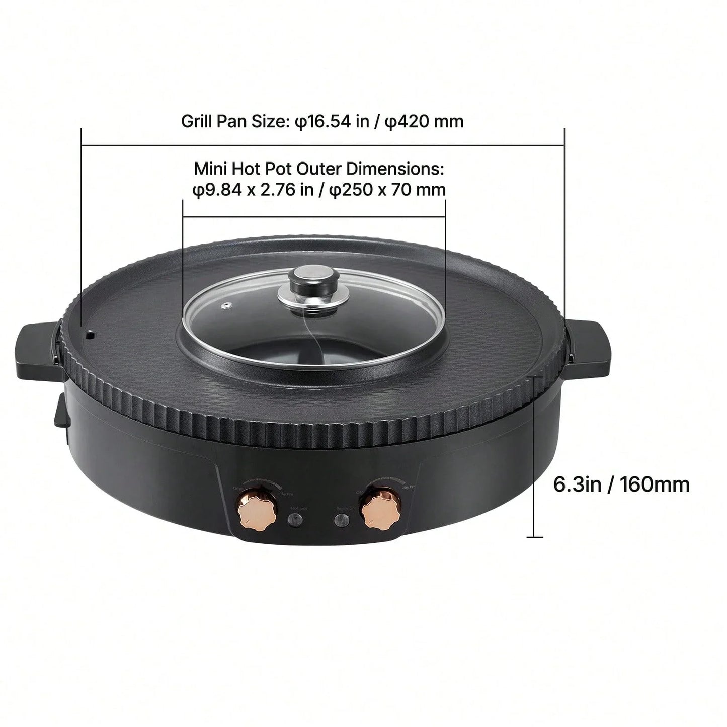 2-in-1 Electric Hot Pot Grill