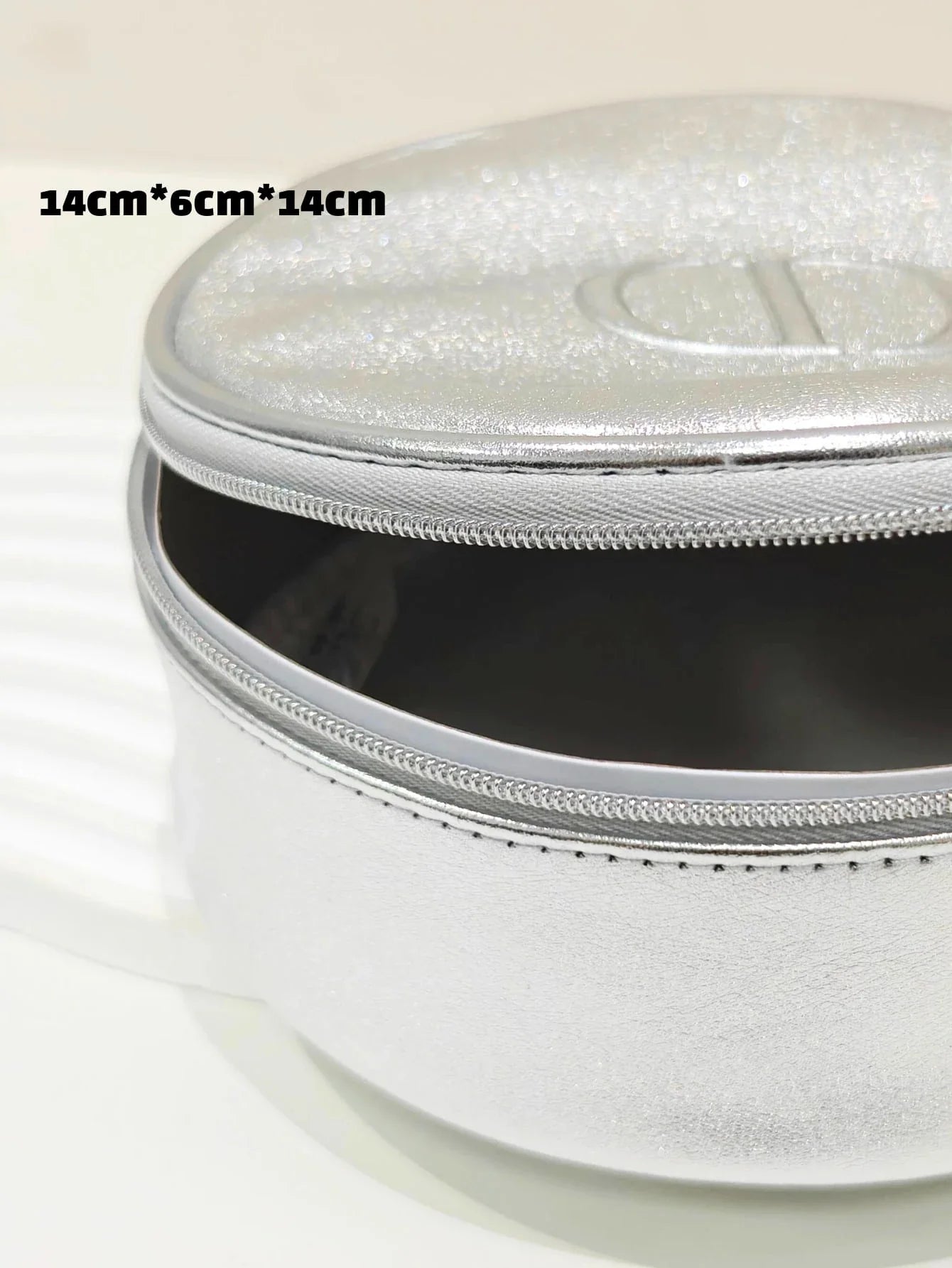 Dior Silver Zipper Cosmetic Bag
