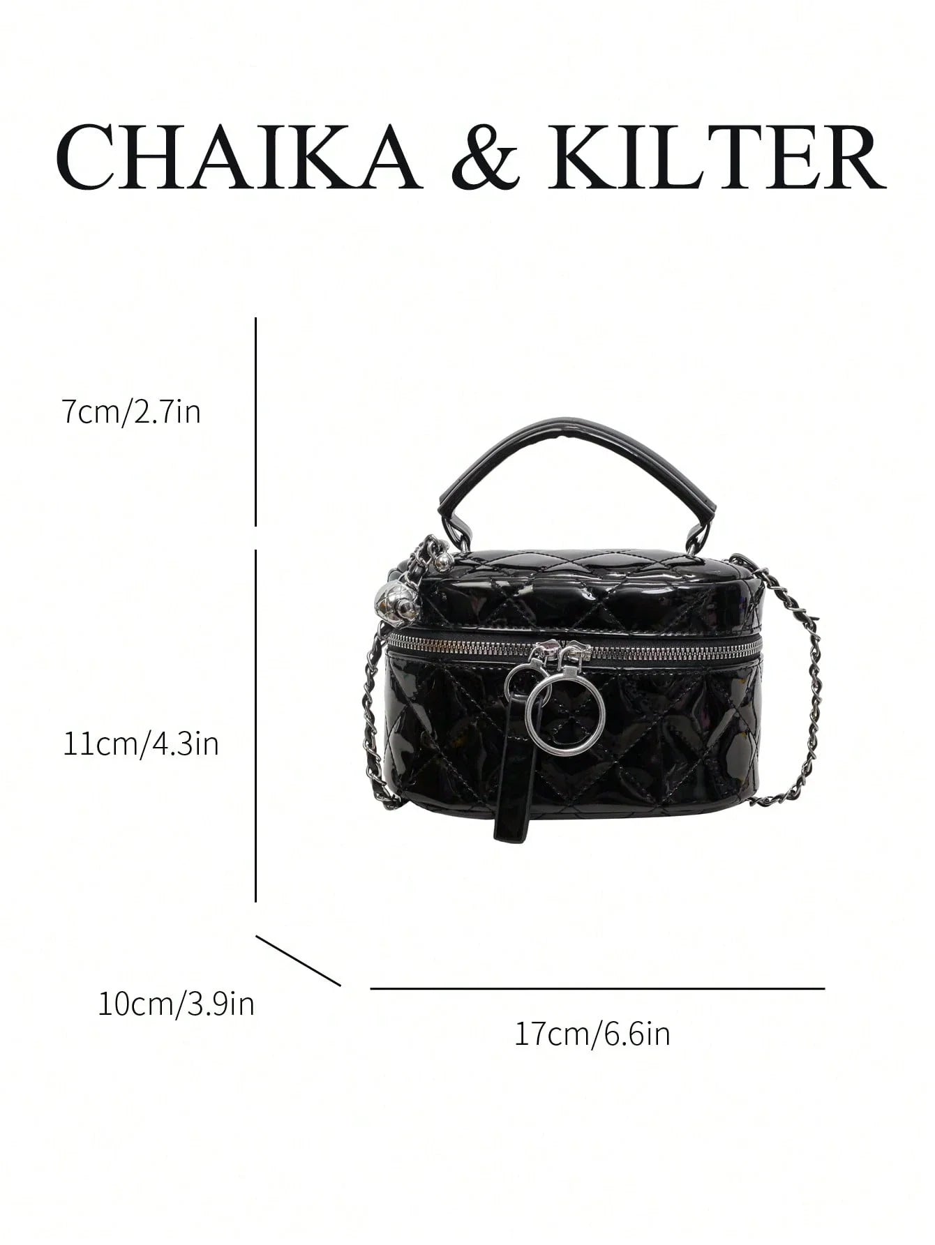 Lightweight Quilted Chain Crossbody Bag
