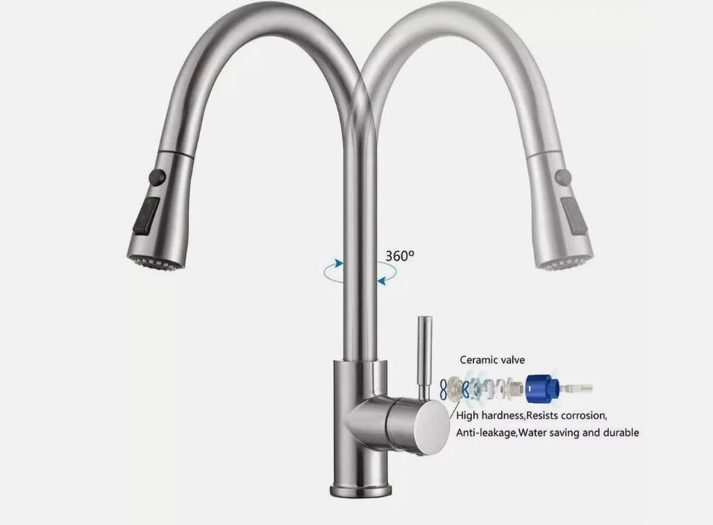 Brushed Nickel Kitchen Faucet