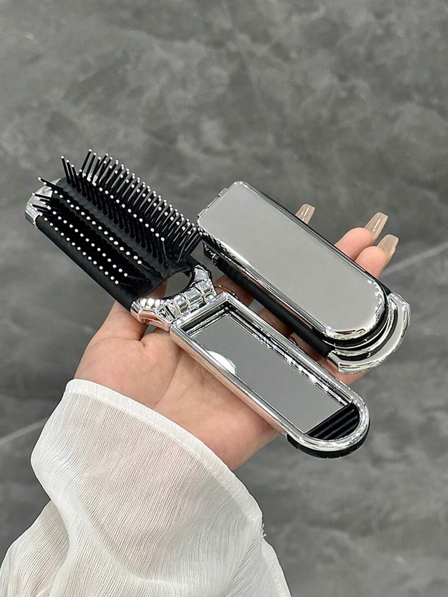 X Milania 1pc Foldable Comb - Cream Color