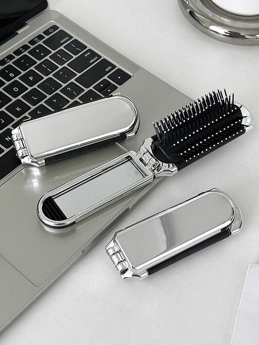 X Milania 1pc Foldable Comb - Cream Color