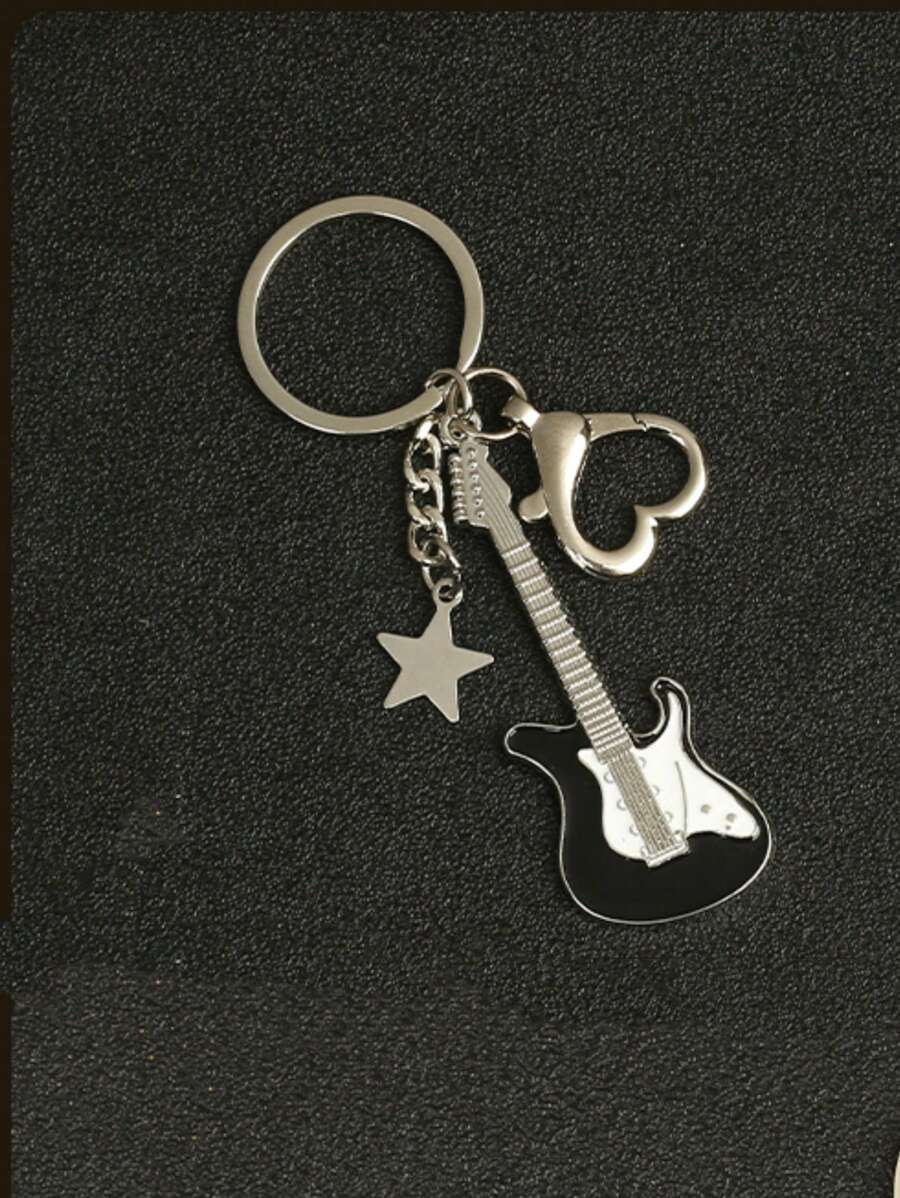 Guitar & Star Shaped Fashionable Keychain Bag