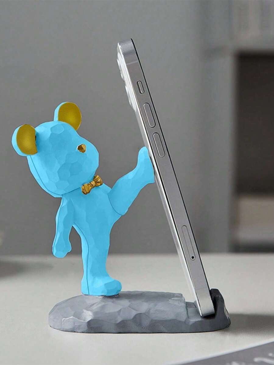 1pc Cute Bear Shape Phone Stand Decoration