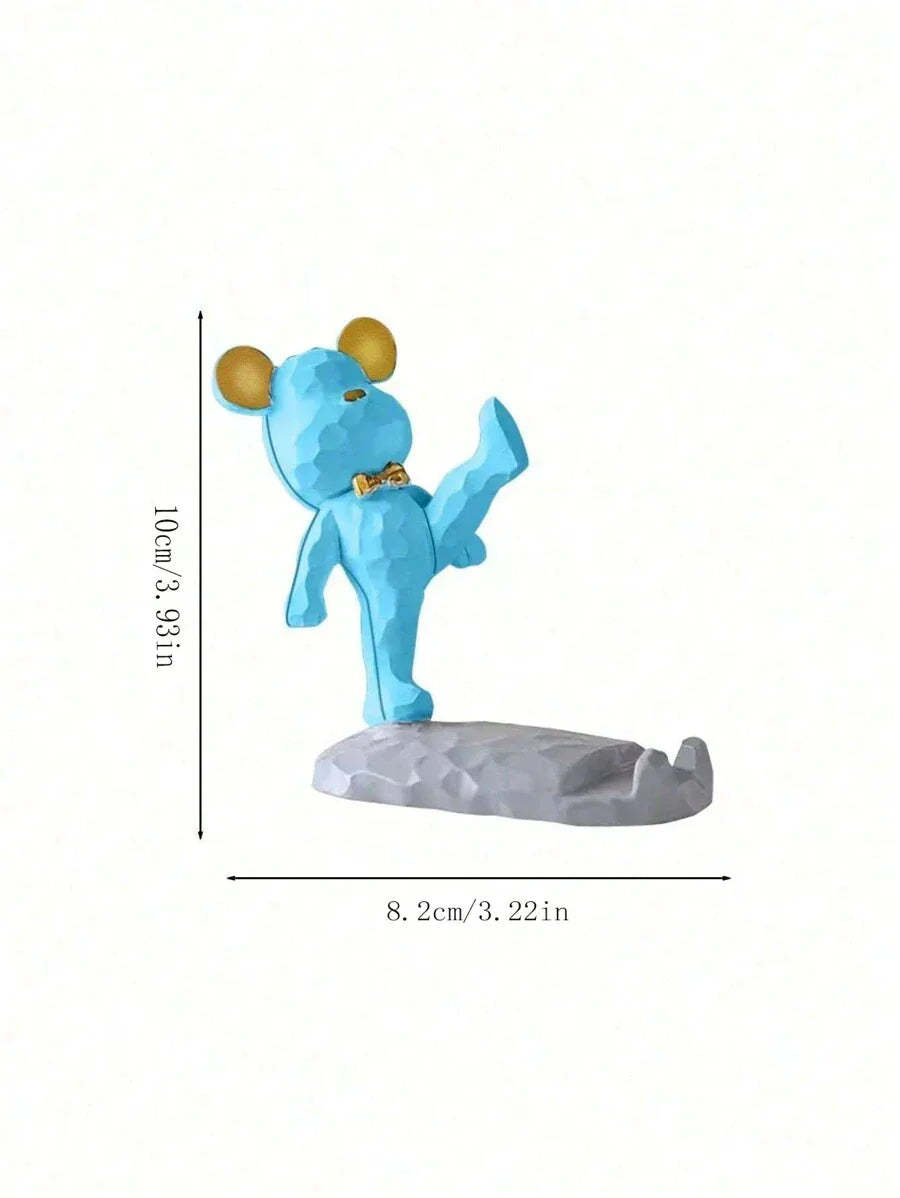 1pc Cute Bear Shape Phone Stand Decoration