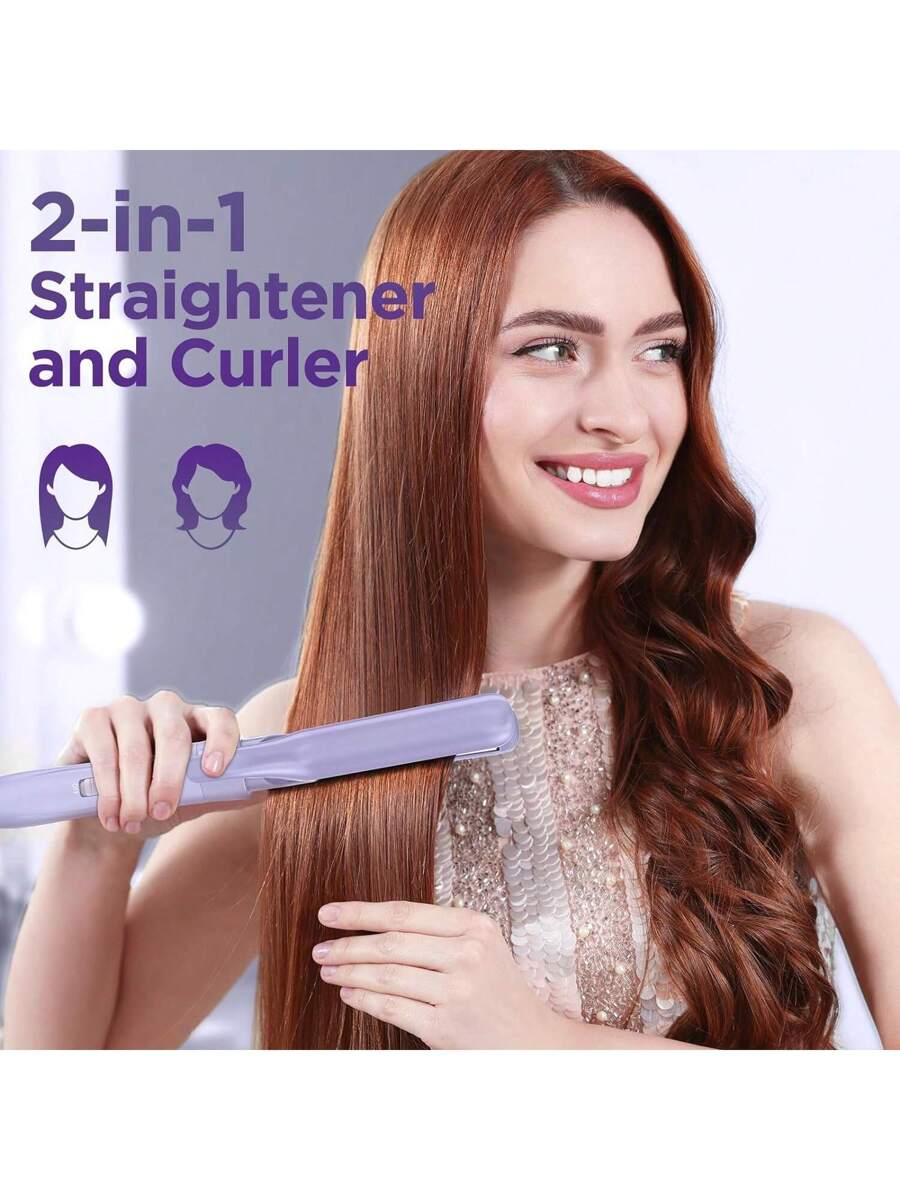 5 In 1 Wand Curling Iron-Curling Wand Set With Hair Straightener