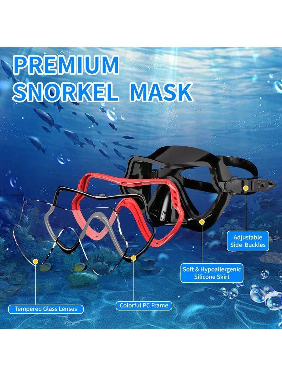 1 Set Adult Snorkeling Equipment, Full Face Snorkel Mask