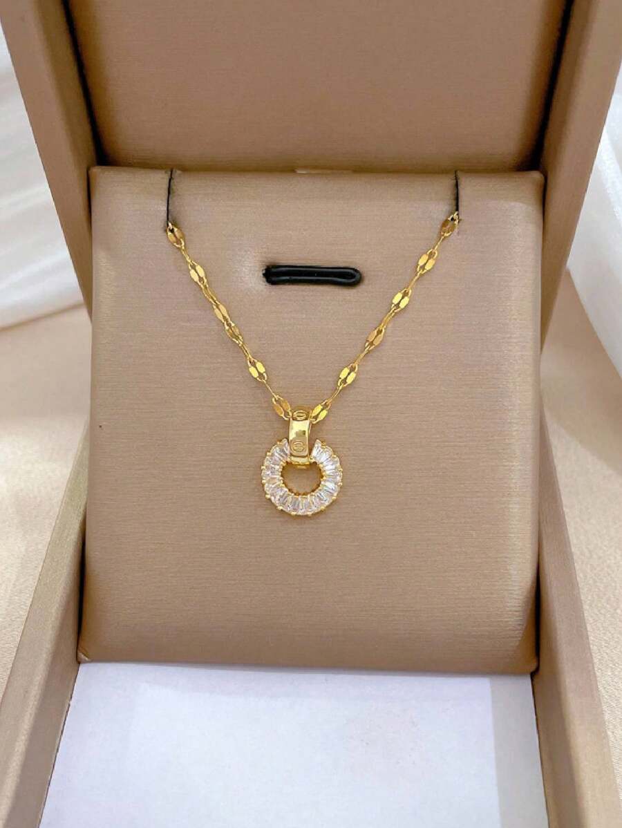 1 Set Stainless Steel Necklace & Earrings