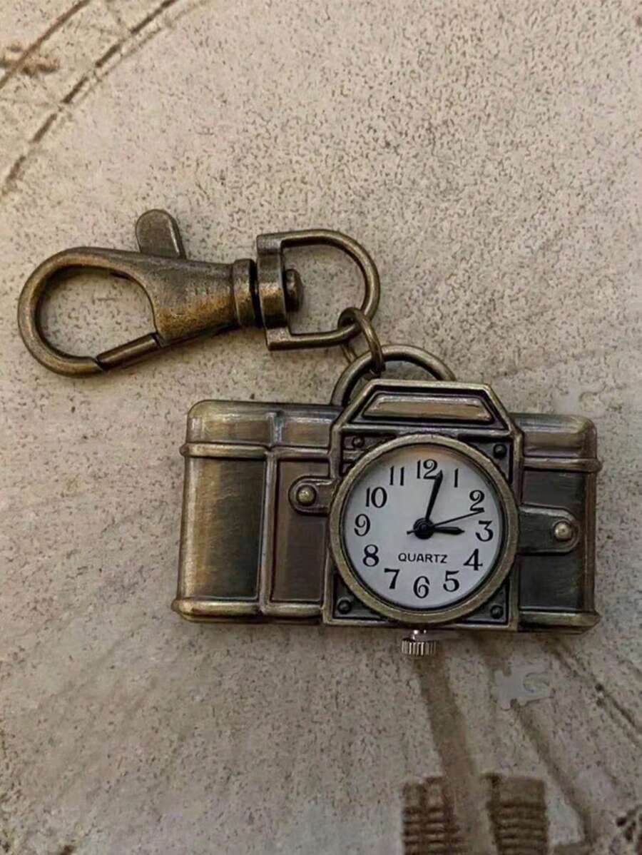 Key Shape Pocket Watch Pocket Watch Vintage Bronze Keychain
