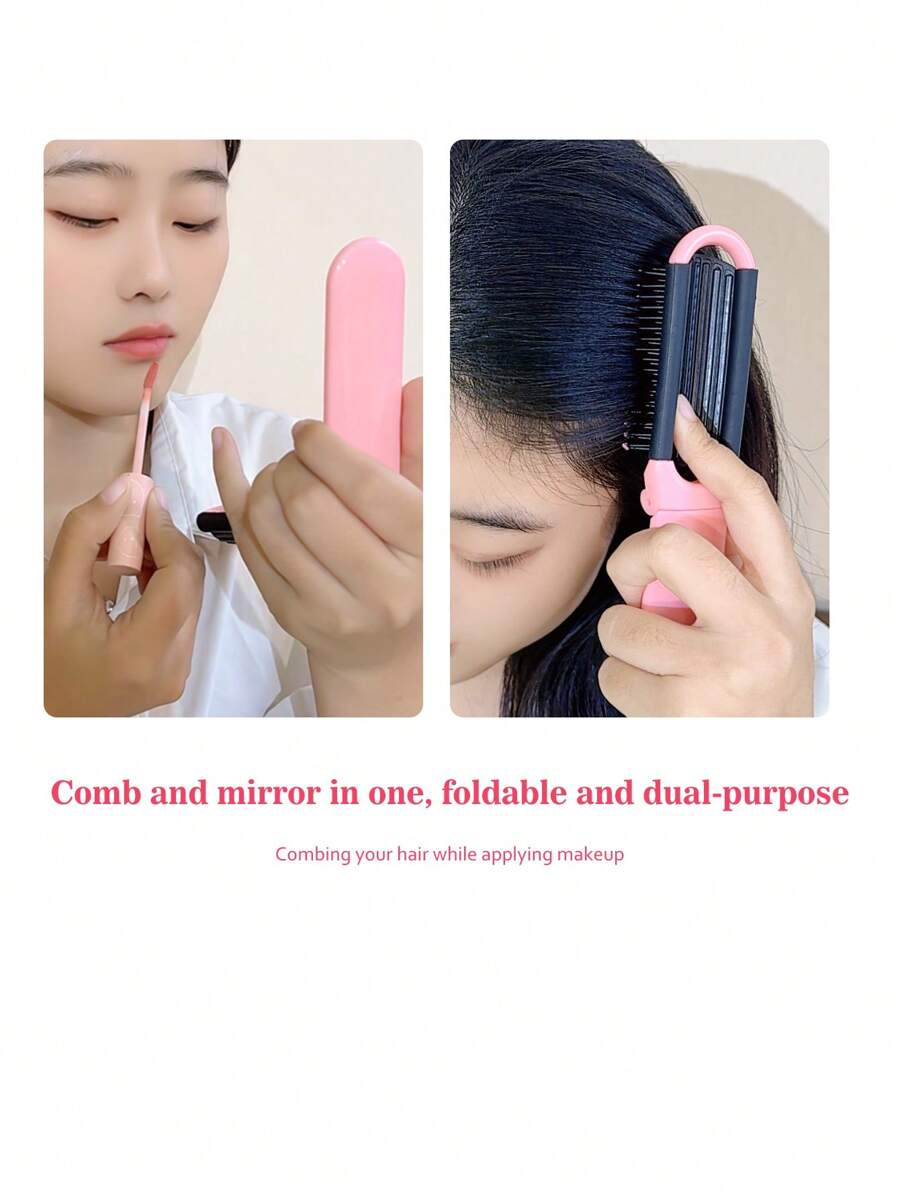 X Milania 1pc Foldable Comb - Cream Color
