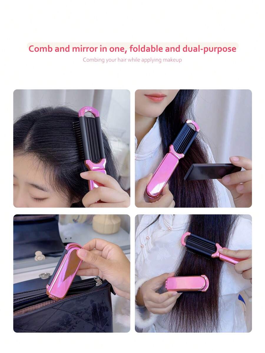 X Milania 1pc Foldable Comb - Cream Color