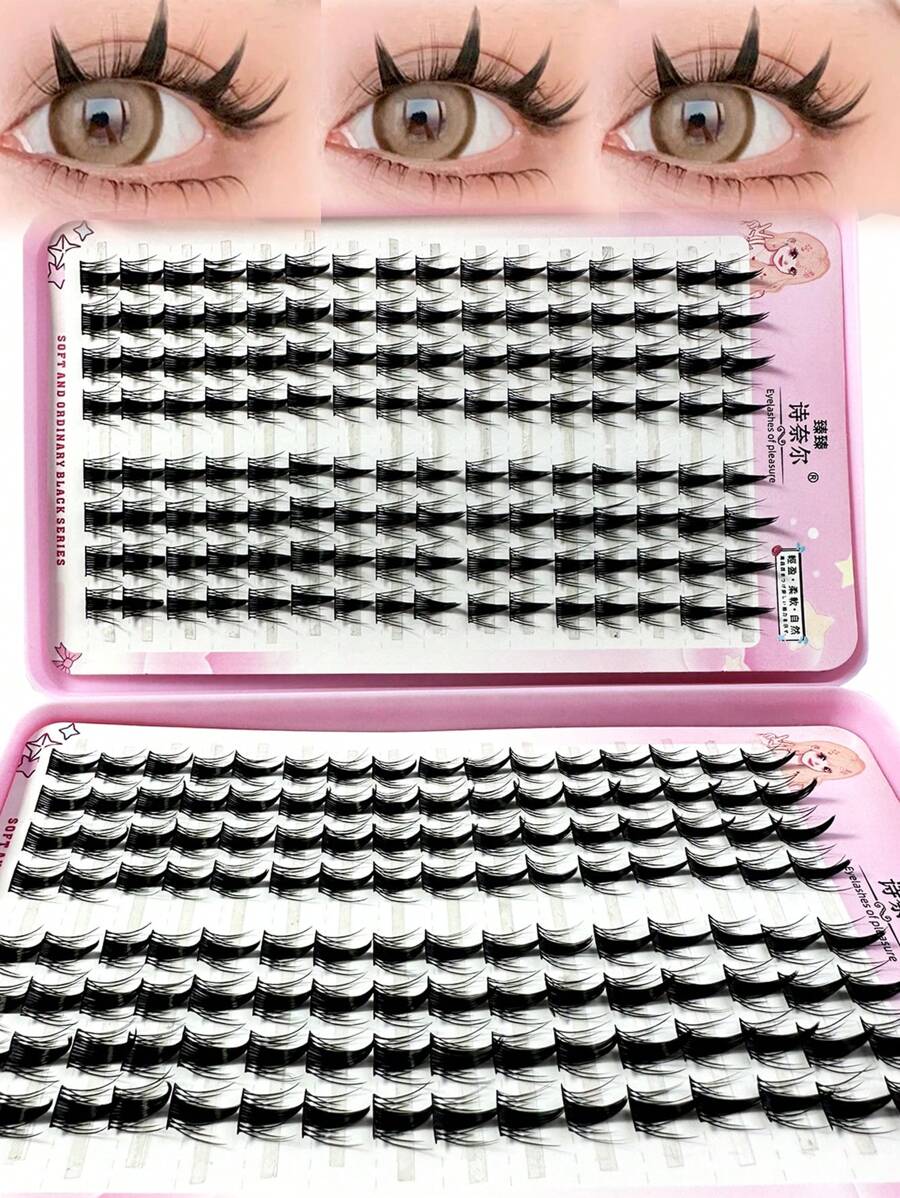 32pcs/10pcs C-Curl Flirty Fairy False Eyelash Clusters