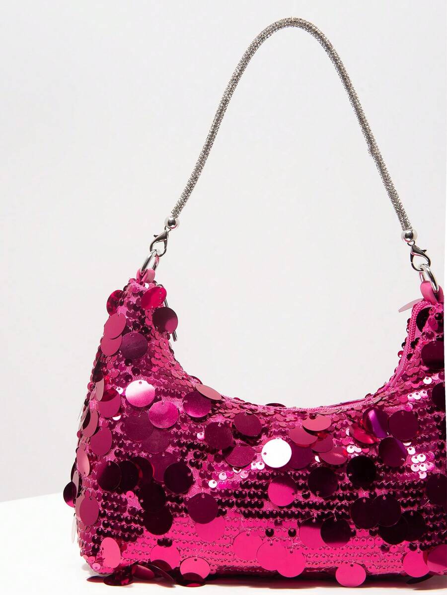 Random Pattern Shoulder Bag, Sequin Bag