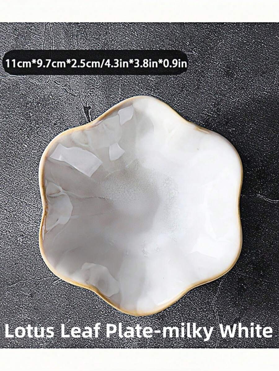 Elegant Ceramic Lotus Leaf Jewelry Organizer Tray For Earrings