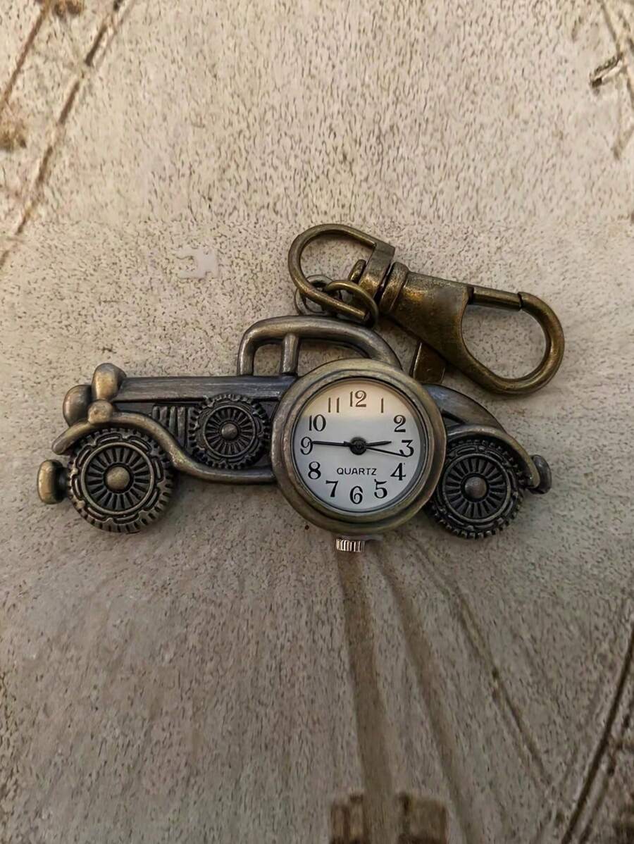 Key Shape Pocket Watch Pocket Watch Vintage Bronze Keychain