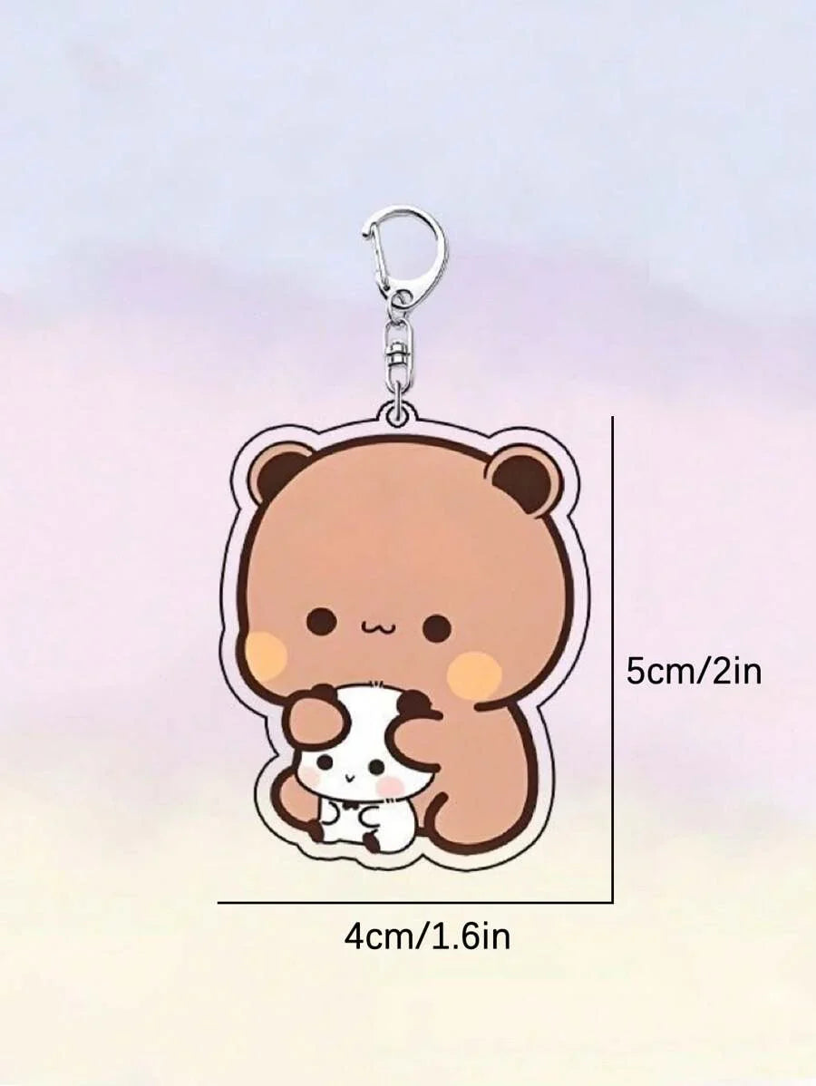 Bubu & Dudu Bear Backpack Charm Keychain