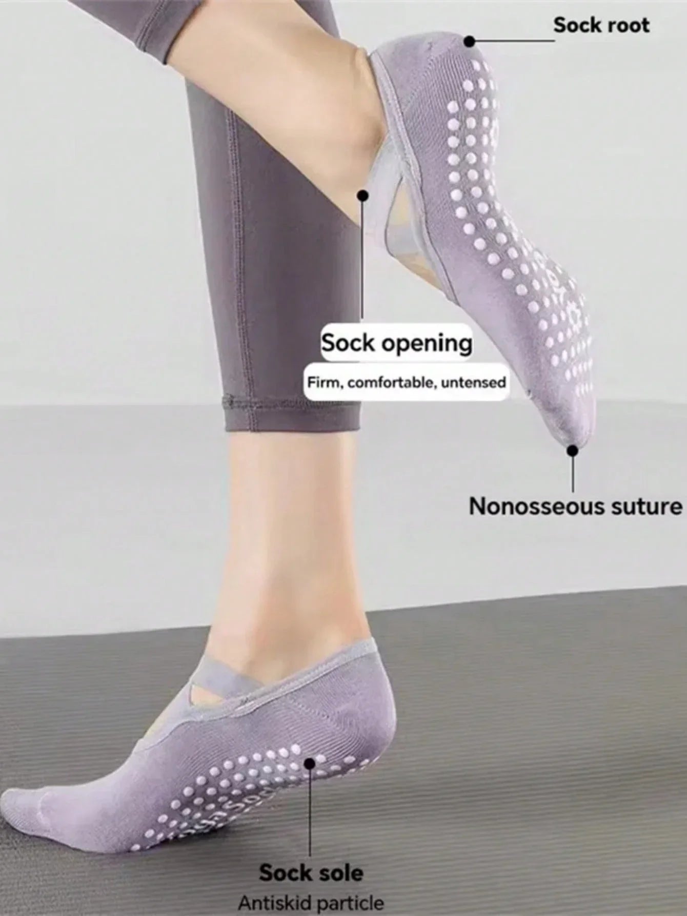 Non-Slip Pilates Yoga Socks Pair