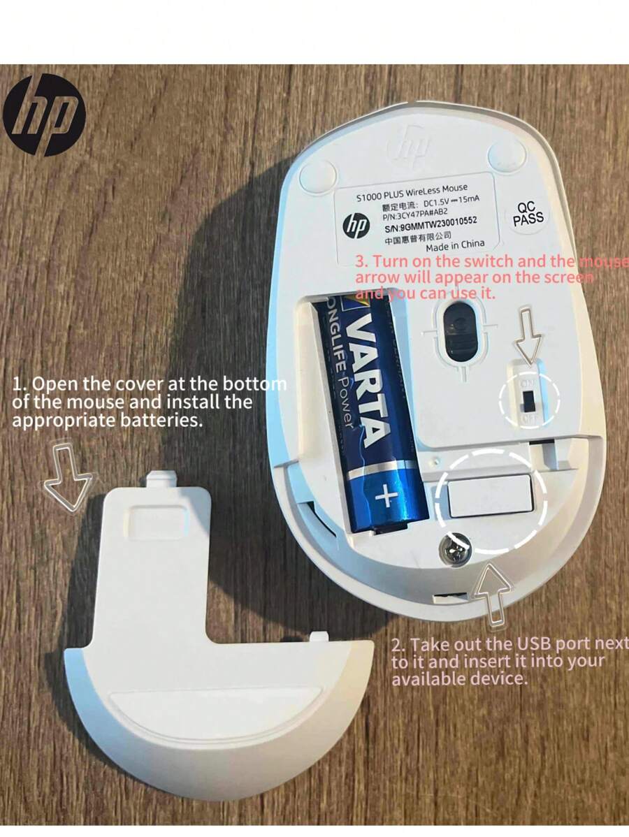 HP Wireless Mouse, Cute Silent, 2.4GHz Stable Connection