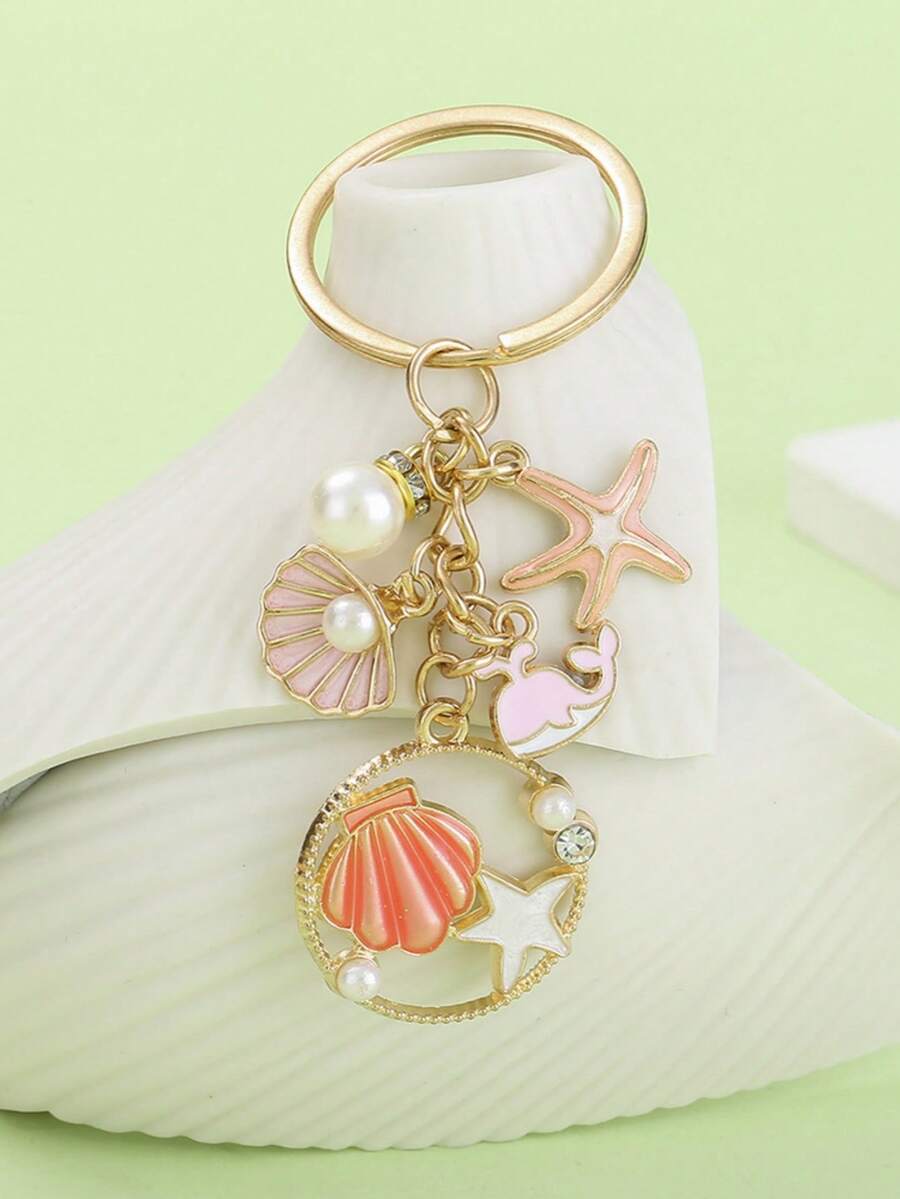 Unisex Marine Animal Keychain Sea Star