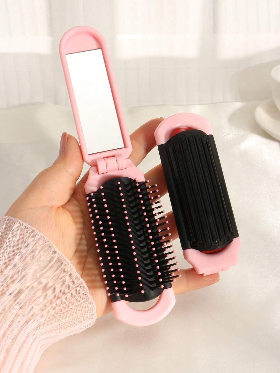 X Milania 1pc Foldable Comb - Cream Color