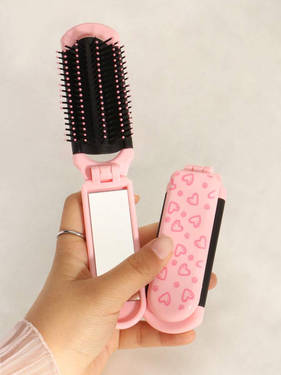 X Milania 1pc Foldable Comb - Cream Color