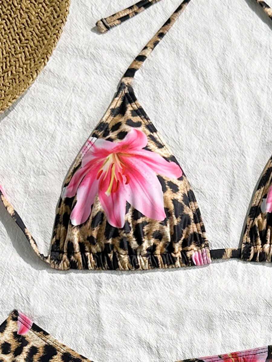 Tie Side Bikini 3-Piece Swimwear For Women