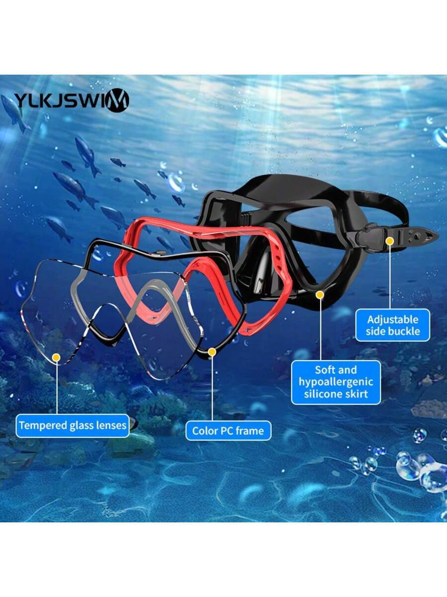 1set Adult Snorkeling Gear, Including Snorkel Mask