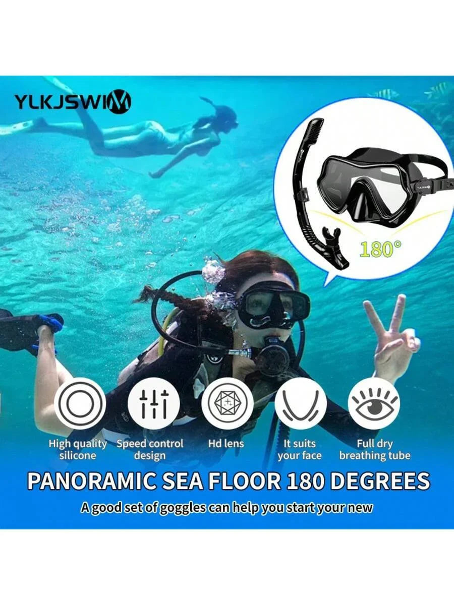 1 Set Adult Snorkeling Equipment, Full Face Snorkel Mask