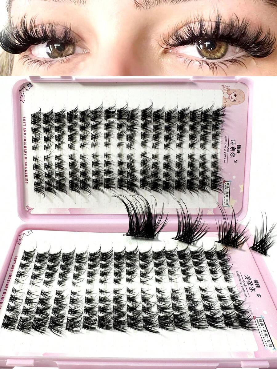32pcs/10pcs C-Curl Flirty Fairy False Eyelash Clusters