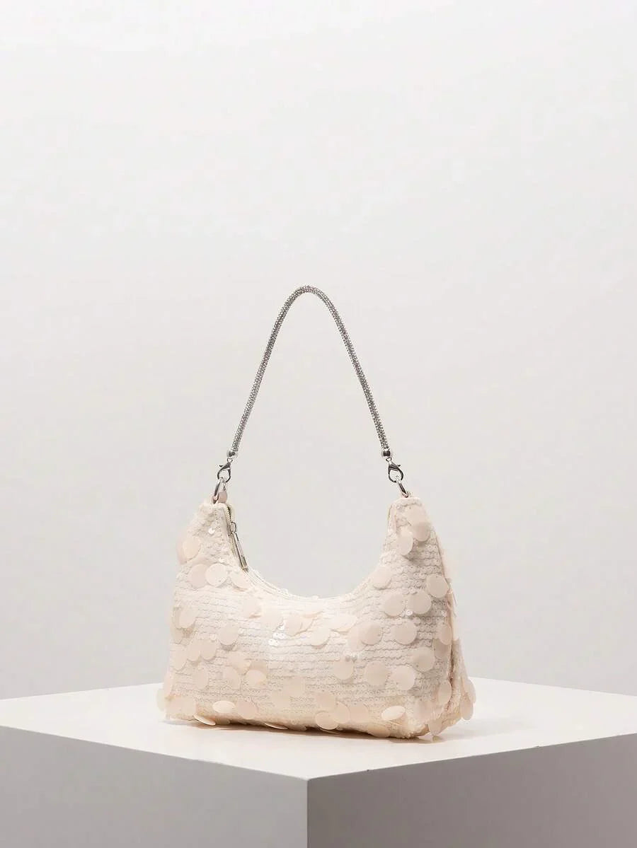 Random Pattern Shoulder Bag, Sequin Bag
