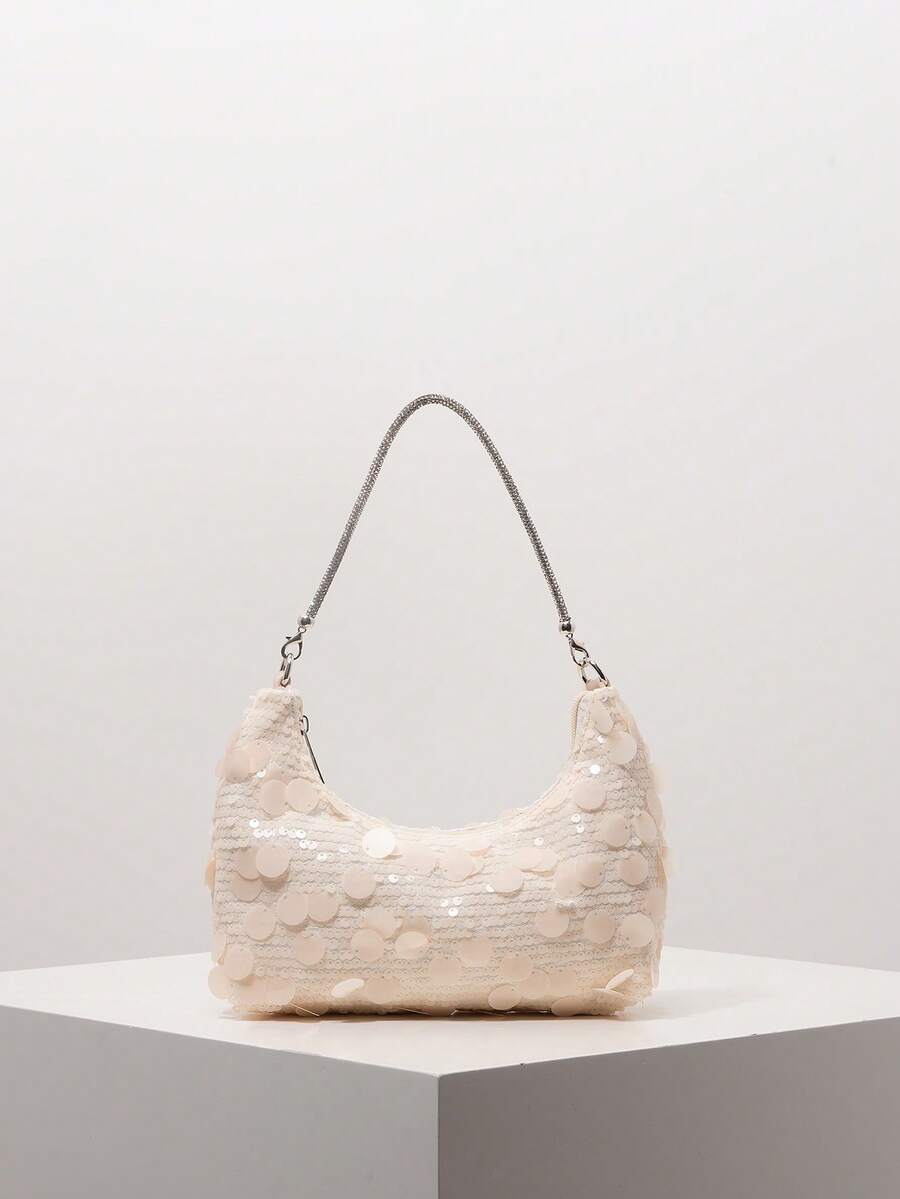 Random Pattern Shoulder Bag, Sequin Bag