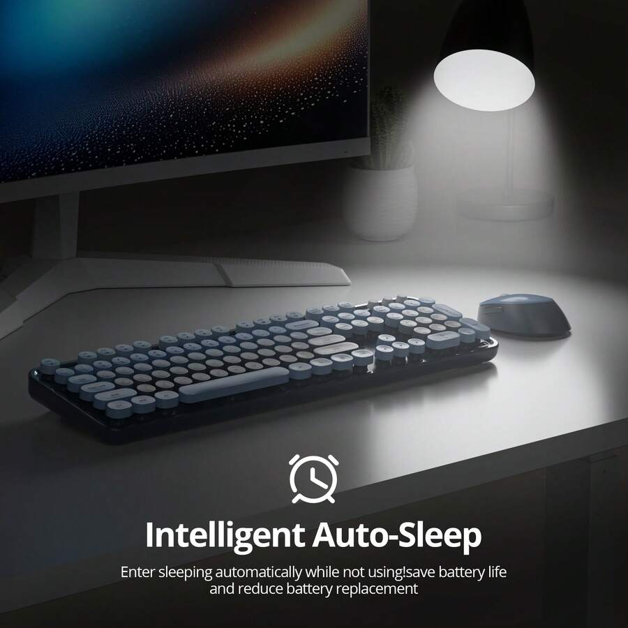 Wireless Keyboard And Mouse Set, Cute Keyboard And Mouse Combo
