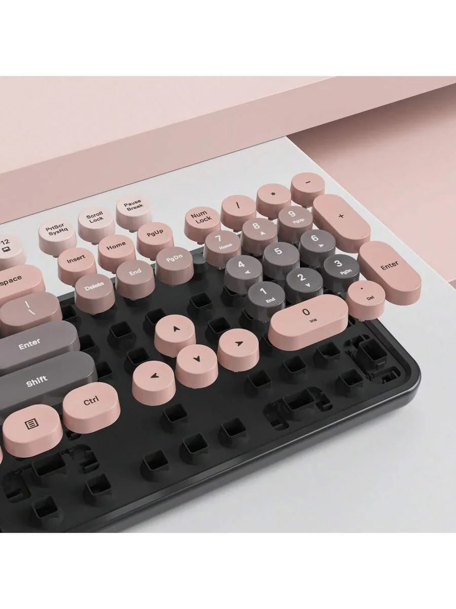 Wireless Keyboard And Mouse Set, Cute Keyboard And Mouse Combo
