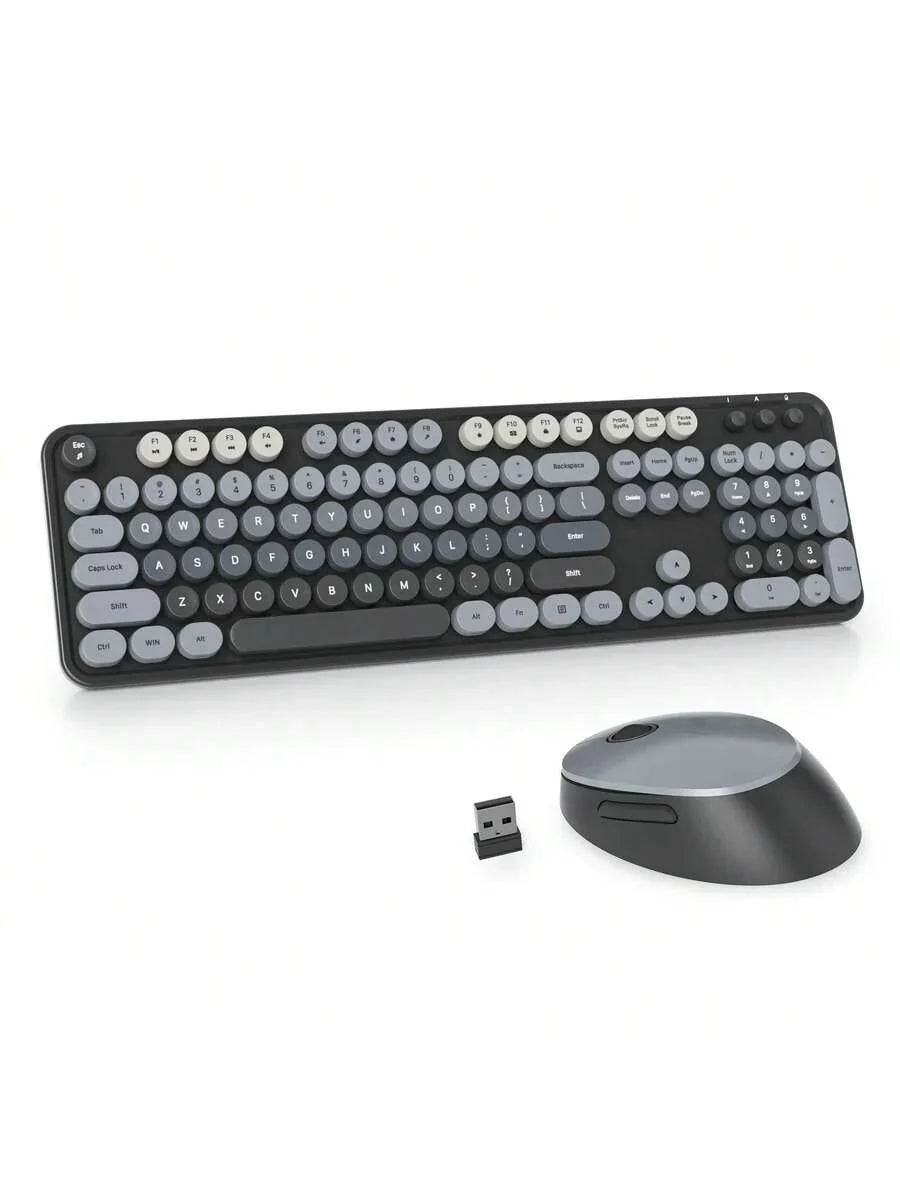 Wireless Keyboard And Mouse Set, Cute Keyboard And Mouse Combo