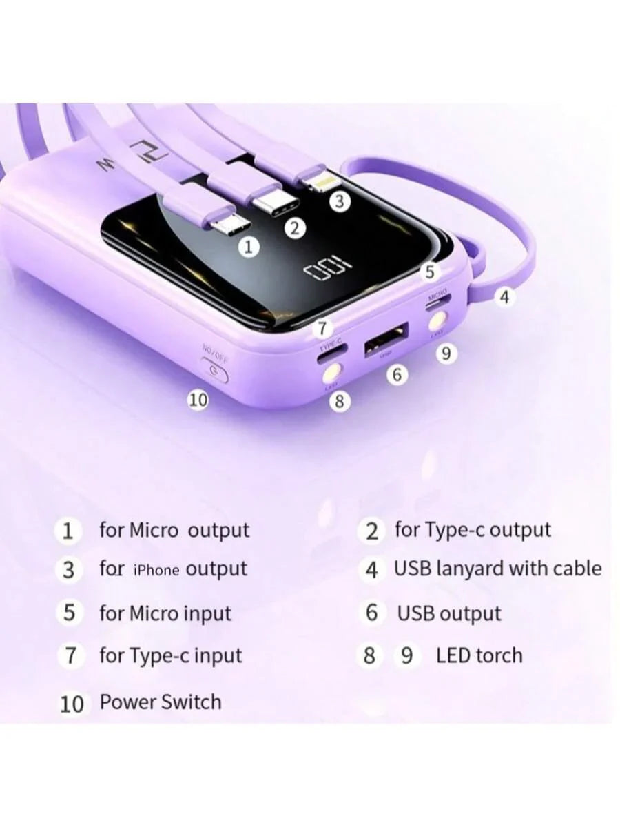 Small Portable Charger Power Bank PD20w Fast Charging