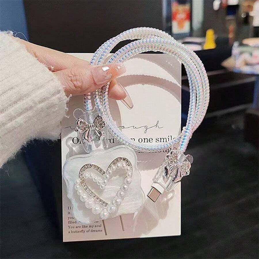 3D Bowknot/Heart/Star Charger Protector Case