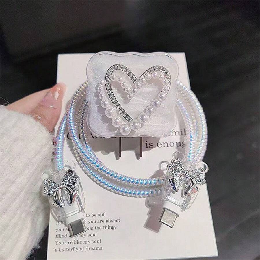3D Bowknot/Heart/Star Charger Protector Case