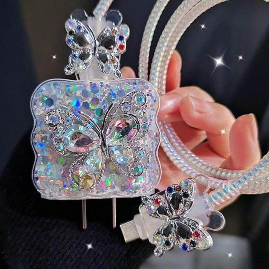 3D Bowknot/Heart/Star Charger Protector Case