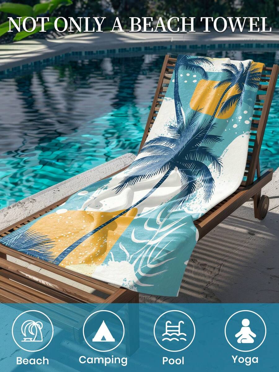 Printed Beach Towel, Summer Fruit Pattern Swimwear