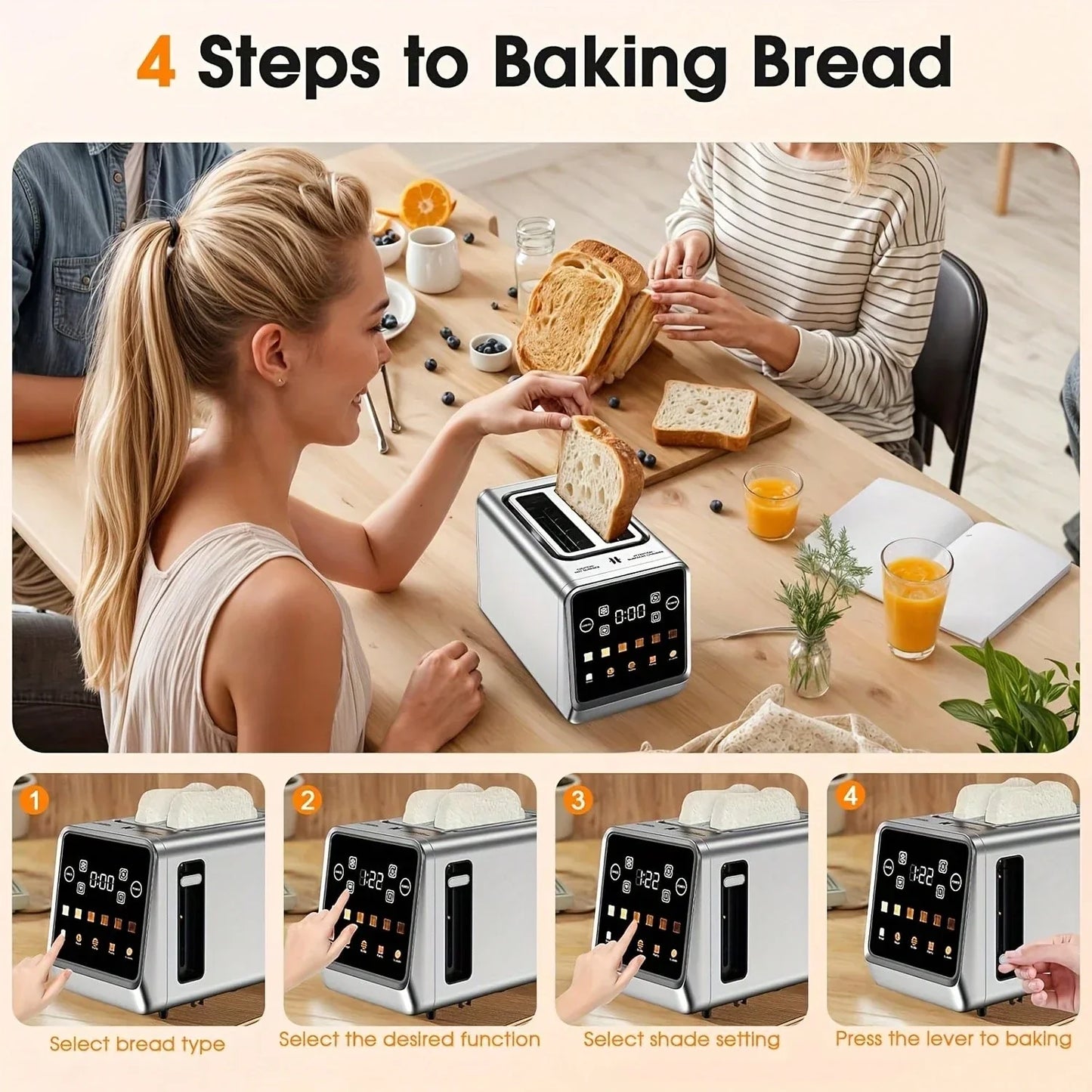 Touch Screen 2-Slice Toaster