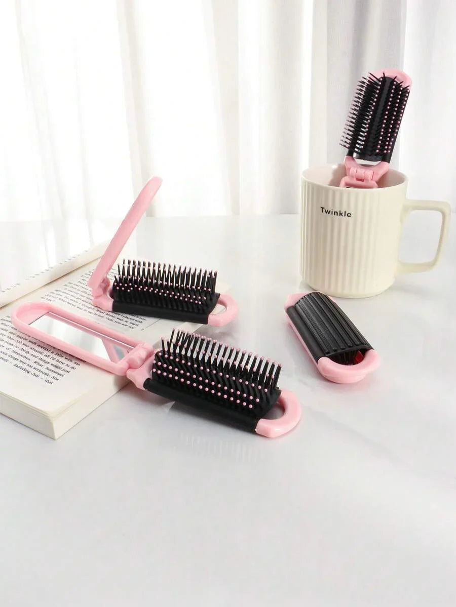 X Milania 1pc Foldable Comb - Cream Color