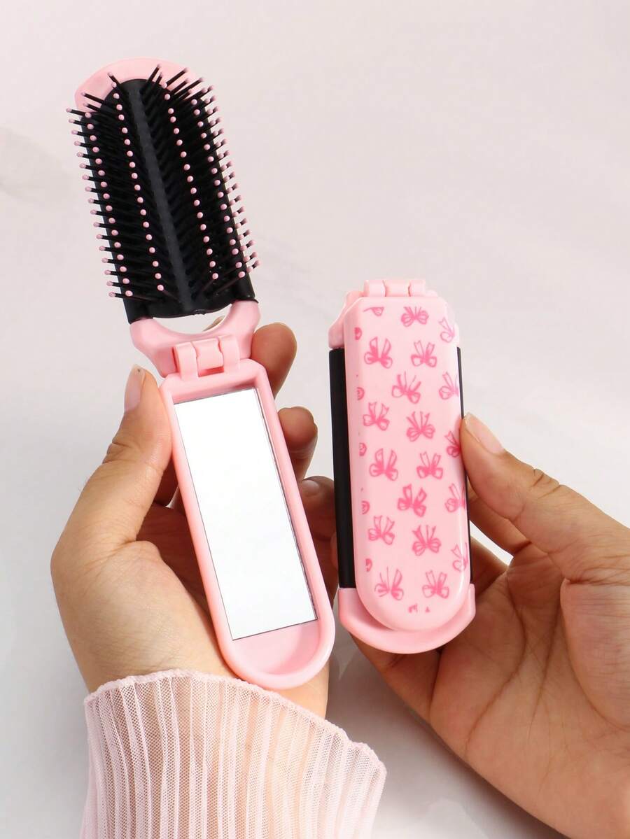 X Milania 1pc Foldable Comb - Cream Color