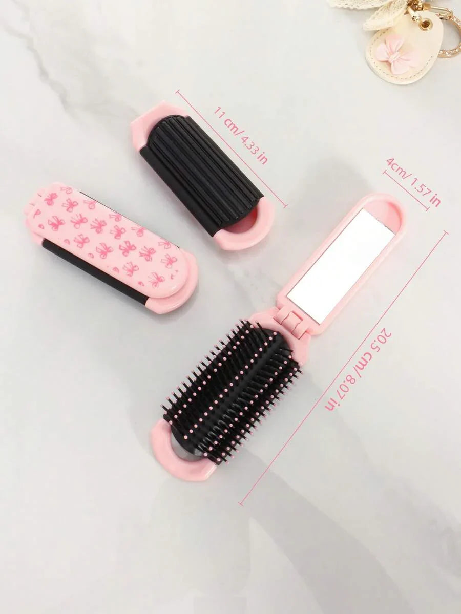 X Milania 1pc Foldable Comb - Cream Color