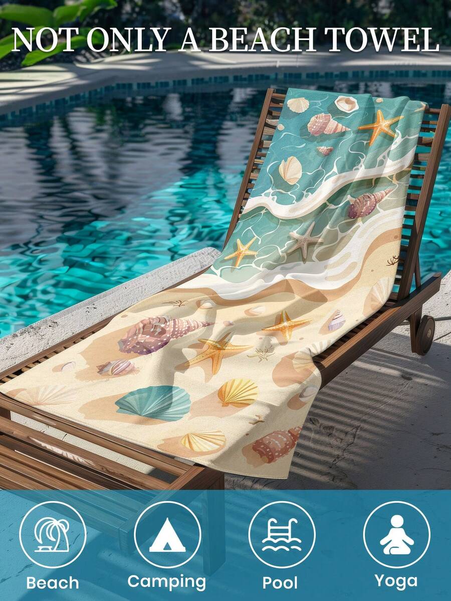 Printed Beach Towel, Flamingo Pattern Swimwear