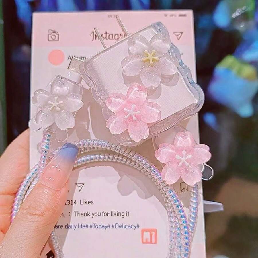 Minimalist Floral Charging Protector Case