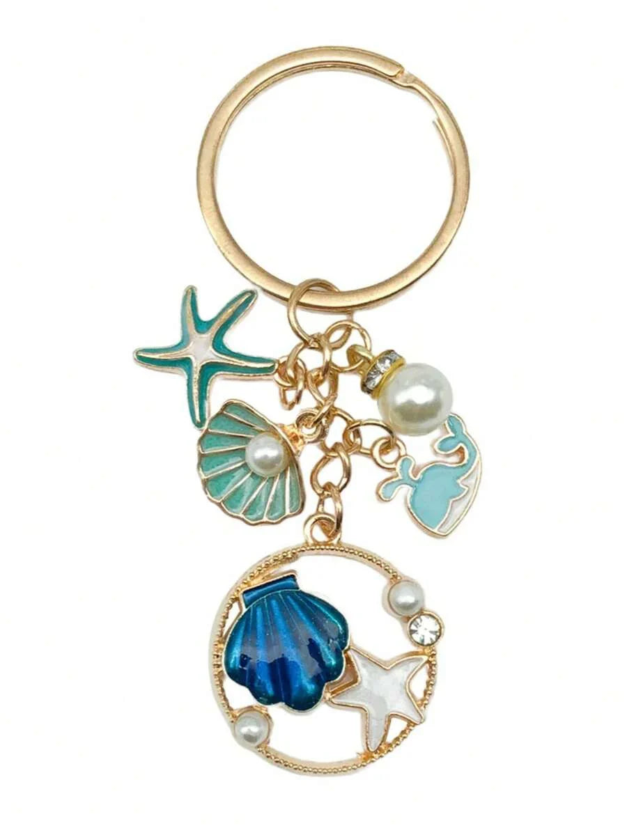 Unisex Marine Animal Keychain Sea Star