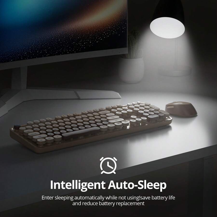 Wireless Keyboard And Mouse Set, Cute Keyboard And Mouse Combo