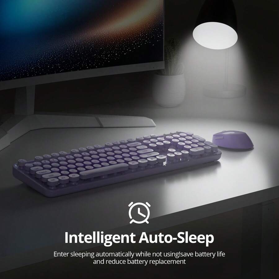 Wireless Keyboard And Mouse Set, Cute Keyboard And Mouse Combo