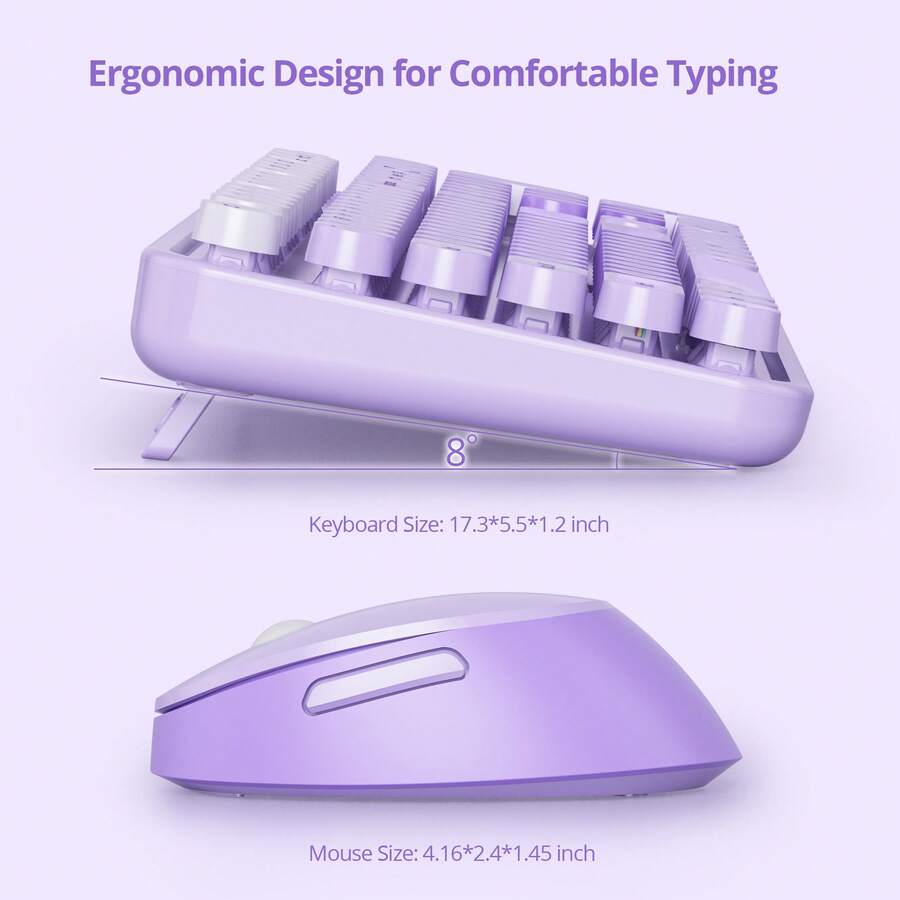 Wireless Keyboard And Mouse Set, Cute Keyboard And Mouse Combo