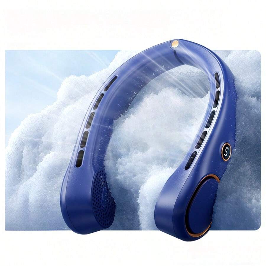 Hands-Free Bladeless Neck Fan Portable Rechargeable, 360° Cooling Neck Fan